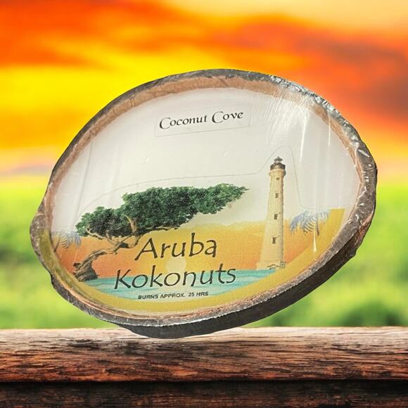 Koppes Kokonuts Kandles Candle Coconut Cove Shell Aruba Float Scent Holiday 25hr - Picture 1 of 8